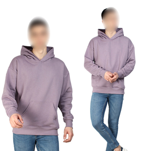 Sweat à capuche unisexe de luxe 2025, 100% coton biologique, poids lourd, impression numérique, uni, surdimensionné, pull d'hiver, broderie 3D personnalisée - Product Image 6