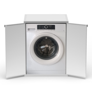 Cubierta para Lavadora Mongardi, Diseño Moderno, PVC Blanco, Multifuncional, Apilable, Fácil de Montar, para Uso en Interiores - Product Image 4