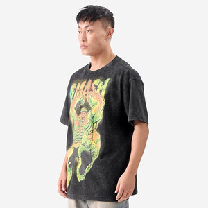 วินเทจเฮฟวี่เวท240gsm สีดำปกตั้ง6XL ผ้าฝ้ายซัก100% พิมพ์ลายดิจิตอลเป็นมิตรกับสิ่งแวดล้อมตะวันตก - Product Image 6