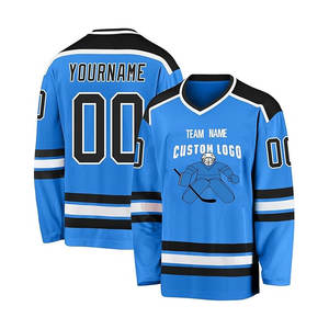 ชุดเสื้อกีฬาฮอกกี้น้ำแข็งสำหรับเยาวชนของผู้ชายชุดออกแบบได้ตามต้องการพิมพ์ชื่อและหมายเลขรวมทั้งโลโก้ OEM - Product Image 3