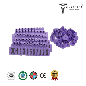 Marcador veterinario Etiquetas de oreja de ganado Etiqueta de oreja de ganado de plástico medio para vaca Becerro Etiqueta de pendiente de identificación de animal en blanco Boleto - Product Image 6