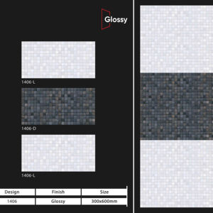 Azulejos cerámicos modernos de 300x600 mm para pared de baño y cocina, con acabado brillante o mate, efecto azúcar tallado, diseño de pared interior de lujo. - Product Image 1