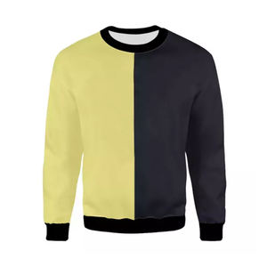 Usine en gros 100% coton pull sweats marque de mode col rond tricoté polaire Double ligne coupe ample grande taille - Product Image 1