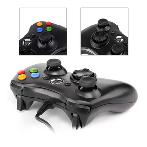 Controller Wireless per Xbox 360 Slim, Gamepad Cablato da 2 Metri con Vibrazione Turbo e Funzionalità Compatibili - Product Image 2