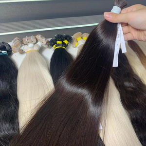 Extensión de cabello a granel marrón oscuro caliente Venta al por mayor de fábrica de cabello humano recto crudo vietnamita - Product Image 1