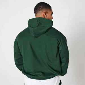 Sudadera con Capucha Extra Grande de Diseño Holgado para Hombre, 100% Algodón, Estampado Puff, Antiencogimiento, Transpirable, Tinte Liso - Product Image 5