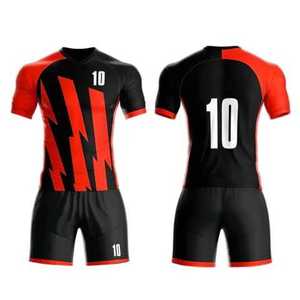 Blue Striped Sublimation Soccer Jerseys & Shorts High Quality Sportswear Men Football Uniforms Soccer Training Suit Football - Product Image 4