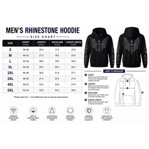 Sudadera con Capucha Personalizada con Pedrería Brillante, Lavada al Ácido, para Hombre, con Logotipo Estampado en la Parte Delantera, Felpa Francesa, 100% Algodón - Product Image 4