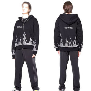 เสื้อมีฮู้ดและซิปขนาด300 Gsm เฮฟวี่เวท,เสื้อมีฮู้ดสำหรับผู้ชายมีโลโก้และการออกแบบที่กำหนดเอง - Product Image 5