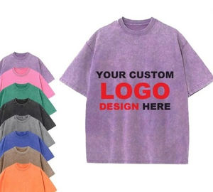 Crâne d'acide-T-shirt délavé à l'acide T-shirts en coton délavé à la pierre T-shirt en flanelle grise T-shirts avec logo personnalisé Oversize en vente en gros - Product Image 2