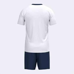 Uniforme de football 100% polyester de haute qualité panneau blanc bleu vêtements d'équipe personnalisés ensembles de coupe automatisés Service OEM inclus - Product Image 3