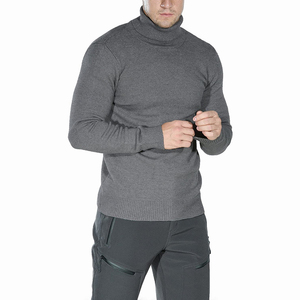 Pull-over à col rond pour homme en coton 100% respirant, couleur unie, manches longues, tricot décontracté pour l'automne et l'hiver - Product Image 3