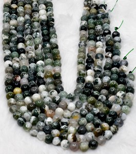 Natural Healing Bulk Selling <b>Tree</b> Agate 8mm Round <b>Crystal</b> Loose Beads Premium Gemstone for Jewelry Making Meditation - Product Image 4