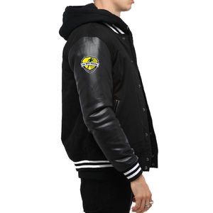 Chaquetas universitarias de béisbol de Letterman de alta calidad, carcasa de poliéster de lana para chaqueta universitaria de moda con manga de cuero de invierno - Product Image 5