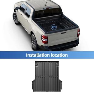 Tapis de lit de camion pour 2022 <span class=keywords><strong>2023</strong></span> 2024 2025 <span class=keywords><strong>Ford</strong></span> <span class=keywords><strong>Maverick</strong></span> <span class=keywords><strong>hybride</strong></span> tous temps TPE doublure de lit de voiture tapis de voiture Protection accessoires intérieurs - Product Image 2