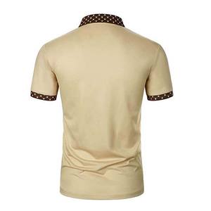 Camiseta Polo Personalizada para Hombre, Manga Corta, Algodón, Cuello con Estampado en Contraste, Estilo Casual de Negocios, Corte Regular, Ropa de Verano - Product Image 3