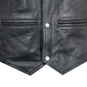 เสื้อกั๊กหนังแท้สำหรับผู้ชายแบบพรีเมี่ยมเสื้อกั๊กสำหรับนักขี่จักรยานหนังวัวแท้เสื้อกั๊กสำหรับขี่มอเตอร์ไซค์เสื้อกั๊กออกแบบโลโก้ได้ตามต้องการ - Product Image 2