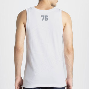 Camisetas sin mangas de gimnasio transpirables de talla grande OEM para hombre, Camiseta deportiva personalizable, poliéster/algodón de alta calidad - Product Image 3