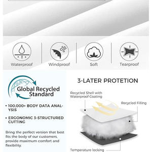 Veste d'hiver matelassée pour femme moderne et tendance, tissu tissé respirant, coupe-vent, construction isolée - Product Image 4