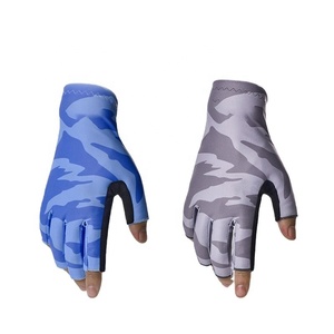 Último diseño personalizable cómodo guantes de sol sin dedos para hombres y mujeres venta al por mayor Anti-UV guantes de pesca transpirables - Product Image 3