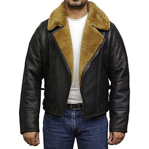 Nouvelle saison 2025 Blouson aviateur en cuir pour homme avec broderie sur toile, capuche, style urbain tendance, chaud, noir, pour l'hiver et l'extérieur - Product Image 2