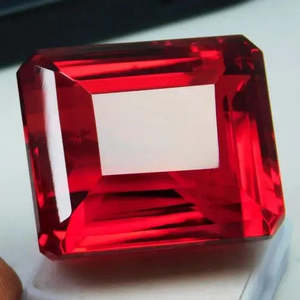 Gema Suelta de Granate Rojo Almandina Natural Raro de Calidad AAA+ de 160.40 Ct, Corte Esmeralda, Certificado, Gem186 - Product Image 4