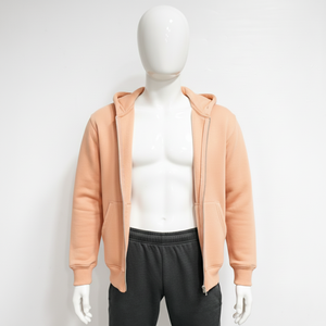 Sweat-shirts en tissu personnalisés pour hommes, sweat-shirts en coton vierge décontractés surdimensionnés, logo personnalisé pour unisexe, sweat-shirts à fermeture éclair personnalisés en GSM - Product Image 4