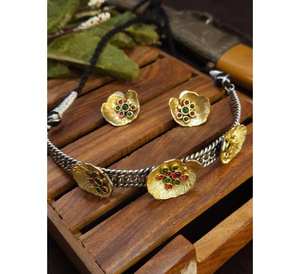 Elegant design Hasli <b>Necklace</b> Chokar Set Beautiful Different Color Traditional & Ethnic Wear Stylish Smooth Finishing Set - Product Image 1