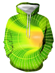 Sudadera con capucha de manga larga para hombre, sudadera con estampado 3D de ilusión óptica, sudaderas con capucha de talla grande - Product Image 4