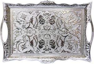 Plateau de service direct avec plateau à café et thé au design traditionnel disponible au prix de gros auprès d'un fournisseur indien - Product Image 4