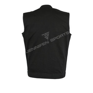 Chaleco de cuero de invierno a prueba de viento para hombre, Chaleco de motorista de lona negra completa OEM ODM, protección de motocicleta a prueba de viento de piel de vaca Real - Product Image 3