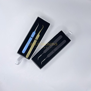 Extensiones de Pestañas de Volumen Ruso de Alta Calidad, de Acero Inoxidable, con Punta de 45 Grados en Dorado, Negro, Azul y Plateado, Antimagnéticas y de Precisión - Product Image 5