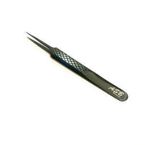 Pince à épiler professionnelle en acier inoxydable au plasma noir avec logo personnalisé vente en gros Extension de cils durable pince à épiler pointue - Product Image 1