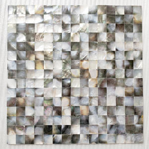 Toptan Ekolojik Doğal Deniz Kabuğu Kare Mozaik Siyah Sedef Karo Ev Otel Banyo Duvar Mutfak Dekorasyonu için - Product Image 5