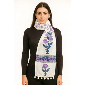 Elegant Cotton Stole for <b>Women</b> Skin Friendly Lightweight <b>Scarf</b> for Regular Wear for Best Price - Product Image 2