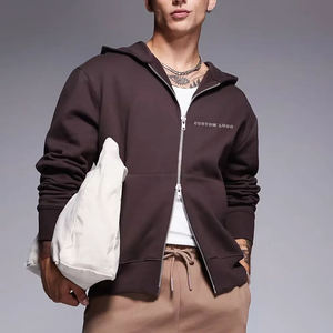 Sudaderas con capucha con cremallera de lana de algodón 100% para hombre, recién llegadas, sudaderas transpirables de secado rápido, sudaderas de talla grande para hombre - Product Image 1