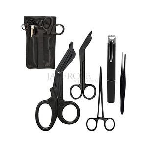 Emt ชุดเครื่องมือทางการแพทย์สีดำ,กระเป๋าเข็มขัดไนลอนแบบปรับได้ First Aid Gear Shears 5.75 "กรรไกรตัดผ้าพันแผล - Product Image 1