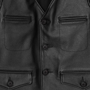 Gilet en cuir pour homme de qualité supérieure - Réversible, décontracté, imperméable, service OEM avec couleurs et tailles personnalisées - Product Image 5