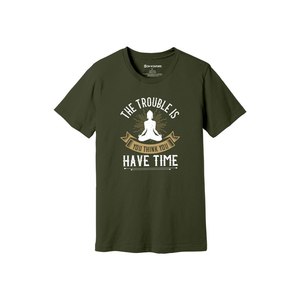 Camiseta informal de algodón 100% con impresión de temas de Buda en 3D, 12 opciones de color, 160-180, colocación de diseño personalizable GSM pesado - Product Image 6