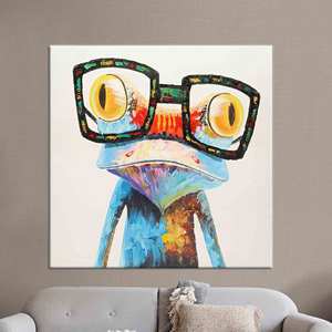 Printed <b>Canvas</b>: Fun <b>Animal</b> Print, Nursery Decor Artwork,WRAPPED <b>CANVAS</b> - Product Image 1