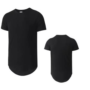 เสื้อยืดแขนสั้นฮิปฮอปทรงโค้งต่ำสำหรับชายเสื้อดีไซน์ผ้าโพลีเอสเตอร์/ ผ้าฝ้ายลำลอง - Product Image 3