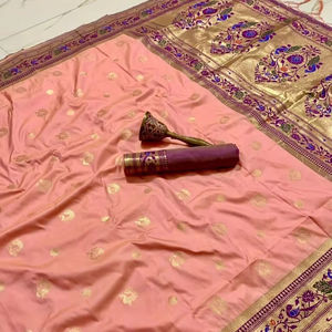 Dernier concepteur Soft Kanjivaram Pethani Saree en soie par Fab Zone - Product Image 1