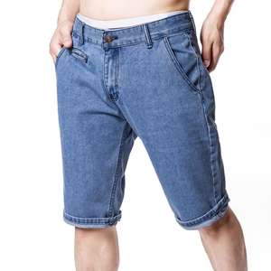 Fabricant Pantalon en jean brodé sur mesure pour hommes, coupe ample, épais, 100% coton gaufré, short en jean vintage Hip Hop - Product Image 1