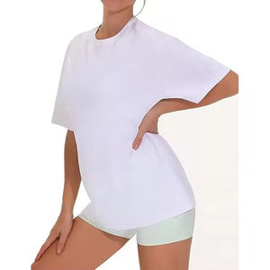 T-shirts graphiques grande taille pour femmes en gros, coupe ample, longueur classique, en polyester, séchage rapide, respirant, pour l'été - Product Image 6