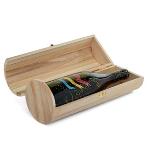 Handmade Natural Wood Wine Box Eco-Friendly Round Timber Craft for Storage for Jewelry Gifts Square Pattern - Product Image 4