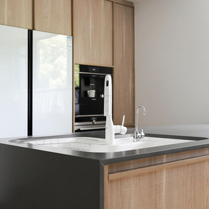 Minimalism Trắng sồi tủ bếp đảo tùy chỉnh đồ nội thất hiện đại Thiết lập japandi melamine Board tủ bếp thiết kế - Product Image 2