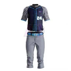 Ensemble de maillot et pantalon de baseball, respirant, séchage rapide, tissu extensible léger, confortable pour une utilisation quotidienne pendant l'entraînement - Product Image 1