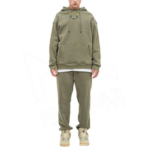 Sudadera con capucha de algodón orgánico de gran tamaño de alta calidad para hombre, ropa informal de talla grande impresa personalizada al por mayor - Product Image 4