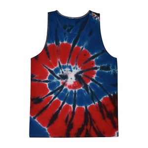 Tie Dye Beach Wear Débardeur Avec Impression Personnalisée Respirant 94% Coton 6% Spandex Slim Fit Surdimensionné D'été Chemises Sans Manches - Product Image 6