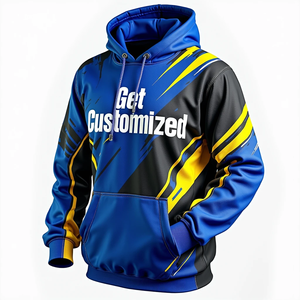 Get Customized Oversized Pullover <b>Hoodie</b> for Men Durable Sublimated Streetwear 100% Polyester Basics Cotton Blended <b>Trendy</b> Style - Product Image 2